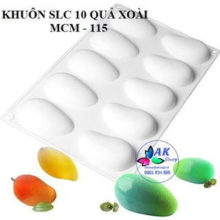 KHUÔN SILICON 10 QUẢ XOÀI / 2504.018