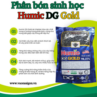 Phân bón sinh học Humic DG Gold gói 1kg (Vườn Sài Gòn - Vuon Sai Gon)
