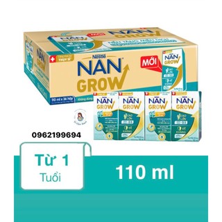 Lốc 4 hộp sữa pha sẵn Nestlé Nan Grow 180ml