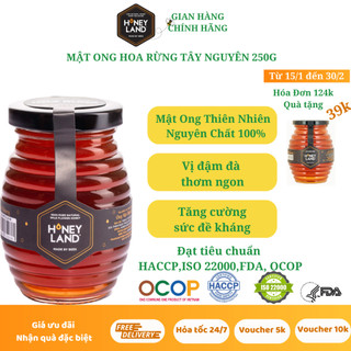 Mật ong rừng Tây Nguyên HONEYLAND 250g mật ong thiên nhiên nguyên chất