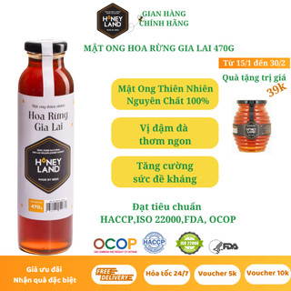 Mật ong rừng nguyên chất Gia Lai HONEYLAND 470g