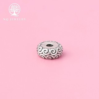 Charm bạc chặn hạt họa tiết hoa văn - NQ Jewelry