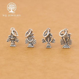 Charm bạc treo họa tiết bát bảo cát tường - NQ Jewelry