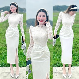  Váy Body đính ngọc phối ren đi tiệc cao cấp - Maxingoclan