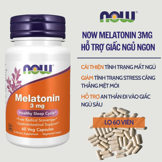 Hỗ trợ giảm căng thẳng, mệt mỏi Now Foods Melatonin Executive B Stress Formula 62 viên của Úc