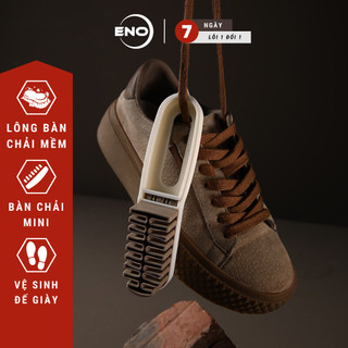 Bàn chải đánh giày lông mềm vệ sinh giày da da lộn sneaker kèm bàn chải nhỏ vệ sinh đế giày đa năng eno