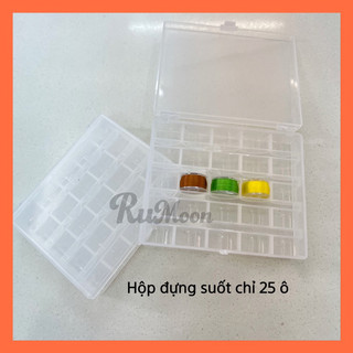 Hộp Nhựa đựng Suốt chỉ 25 ô và Suốt chỉ Trong suốt
