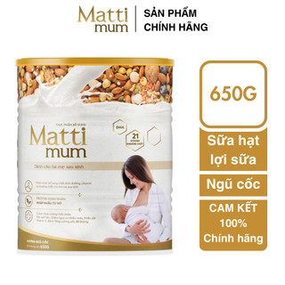 Sữa Matti Mum Sữa Hạt Lợi Sữa 100% Đạm Thực Vật Cho Mẹ Sau Sinh Đạt Chứng Nhận NON-GMO Của Hoa Kỳ