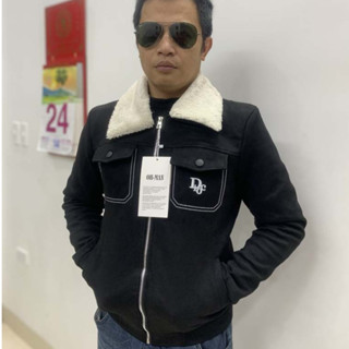 Áo khoác Nỉ Da Lộn nam, Cổ Lông lót lông mềm mịn xịn, dáng ôm body hotren 2023