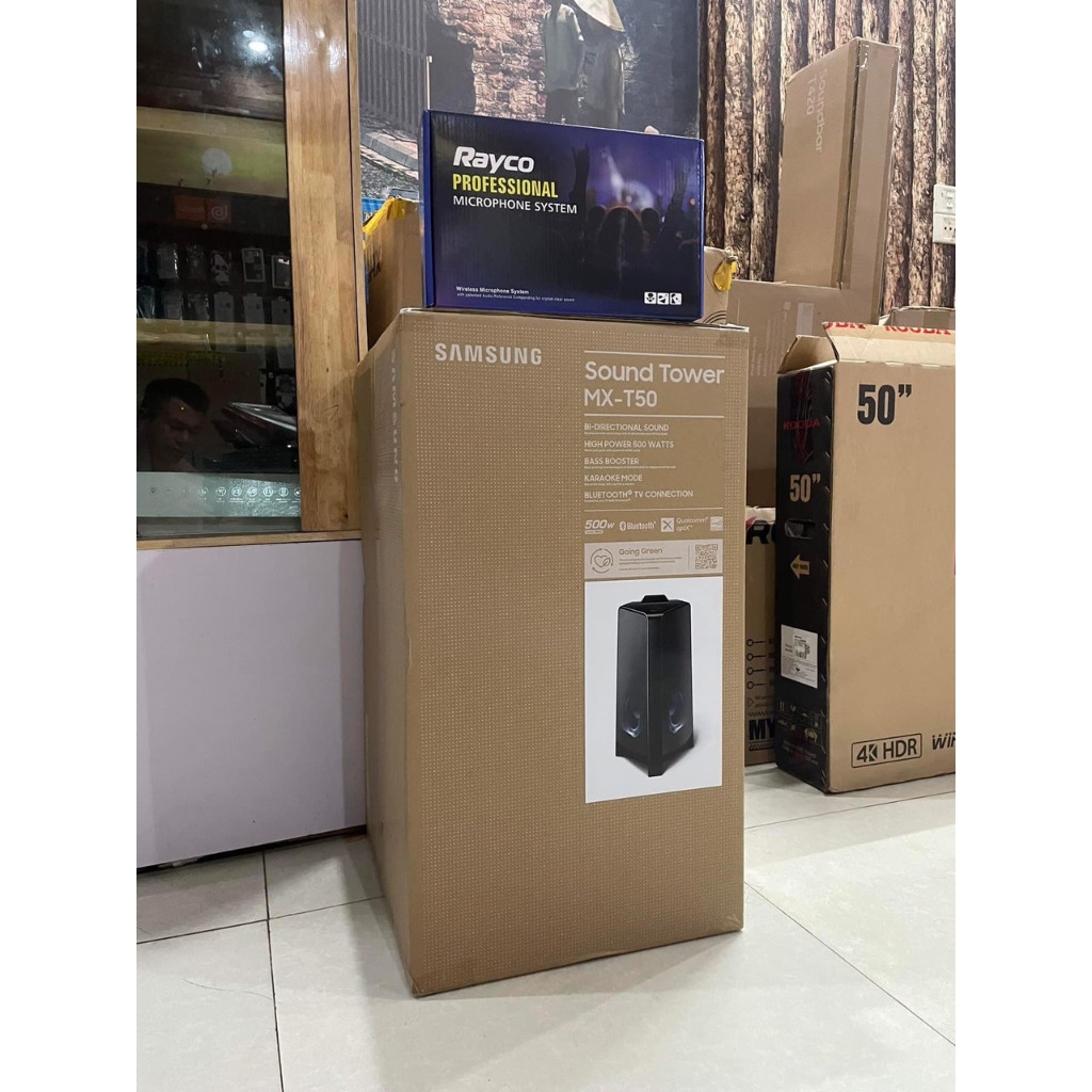 Loa Tháp karaoke Samsung MX T50/XV công suất 500W kèm míc Karaoke/Loa Tháp Samsung MX-T70