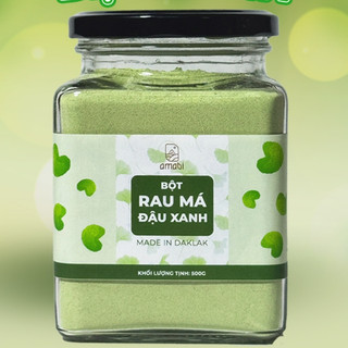 Rau má đậu xanh nảy mầm, Bột rau má nguyên chất thanh nhiệt, giải độc, mát gan 100% tự nhiên