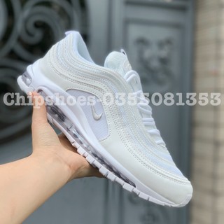 HÀNG SẴN_Giày Thể Thao Air Max 97 Full White, Giayf max 97 trắng full phản quang nam nữ giày độn đế nam nữ ảnh thật