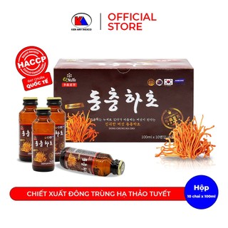Nước Đông Trùng Hạ Thảo Hàn Quốc Elnutri, giải khát, tăng sức khoẻ, tiếp sinh lực, hộp 10 chai
