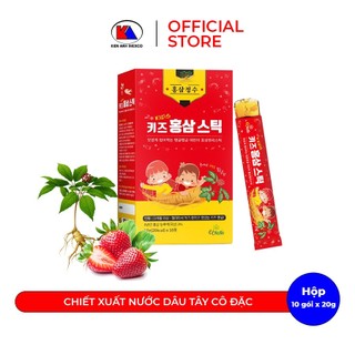 Thạch Hồng Sâm Hàn Quốc cho bé Elnutri, tăng cường miễn dịch, ngừa bệnh vặt, hộp 10 gói (20g/gói) HSD T1/2025