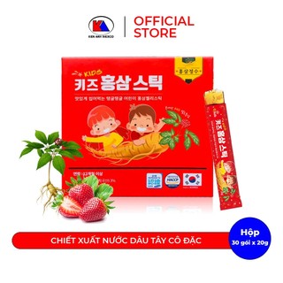 Thạch Hồng Sâm Hàn Quốc cho bé Elnutri, hỗ trợ tiêu hóa, giúp bé ăn ngon ngủ ngon, hộp 30 gói (20g/gói) HSD T1/2025