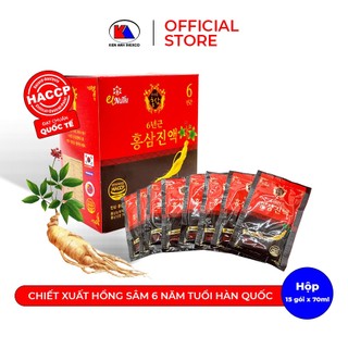 Tinh chất Hồng Sâm Hàn Quốc Elnutri, tăng đề kháng, tốt tuần hoàn máu, hộp 15 gói