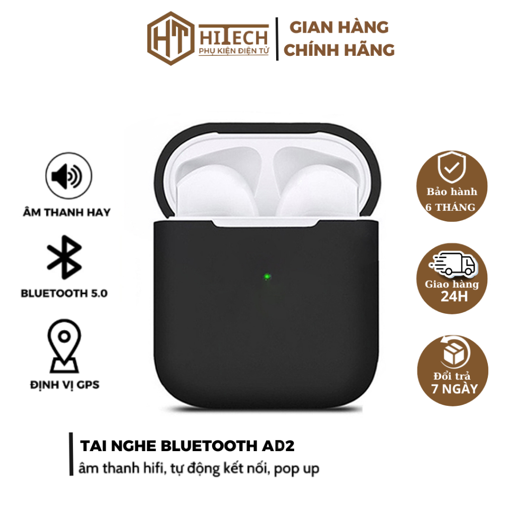 Tai nghe Bluetooth Cao Cấp AD2, Âm Thanh Hifi, Đổi Tên, Cảm Biến, Định Vị - HiTech