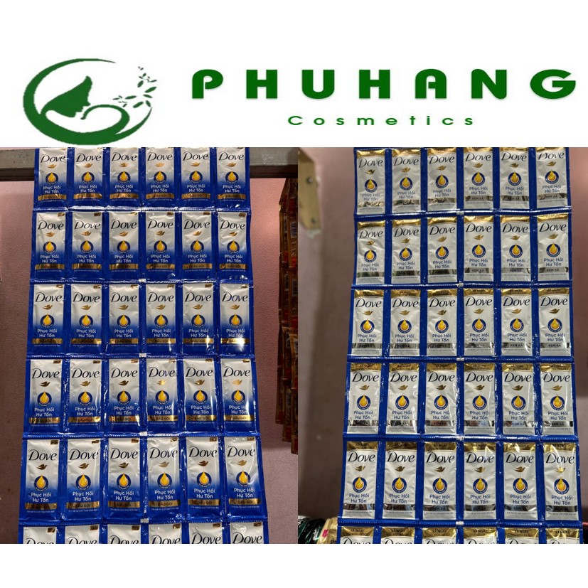 Dây Dầu Gội - Xả DOVE Phục Hồi Hư Tổn 10 gói (Lốc 12)