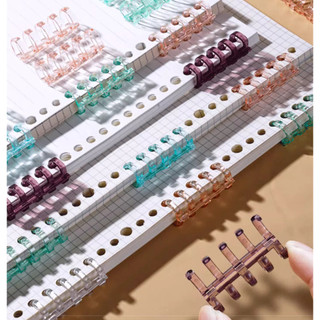  Thanh còng nhựa làm sổ, kẹp tài liệu đường kính13mm, thanh còng nhựa 5 lỗ đóng gáy sách, sổ tay
