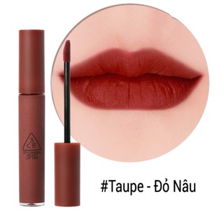 Son Kem Lì 3CE Velvet Lip Tint Taupe - Màu Đỏ Nâu