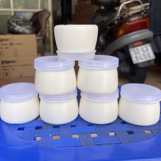 Combo 100 hủ đựng sữa chua 80ml kèm nắp
