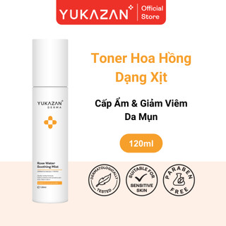 Toner Hoa Hồng Dạng Xịt Yukazan Giúp Cấp Ẩm 120ml, Làm Dịu Da Mụn​