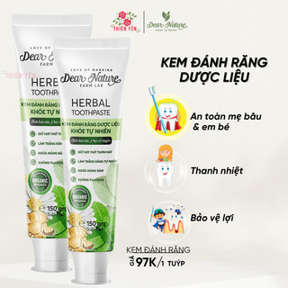 Kem đánh răng thảo dược Dear Nature Khỏe Tự Nhiên làm sạch trắng răng tự nhiên chống mùi viêm nướu - Herbal Toothpaste