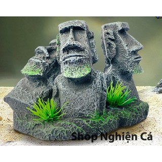Mô hình tượng MOAI NGƯỜI KHỔNG LỒ đảo phục sinh trang trí hồ cá