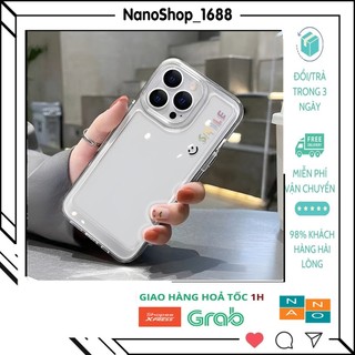 Ốp Lưng iPhone Nhựa Silicon Trong Suốt Viền Vuông, in Hình Smile SM08 iP 7Plus,8Plus,x,xs,xsmax,11,12,13,14,Pro,ProMax