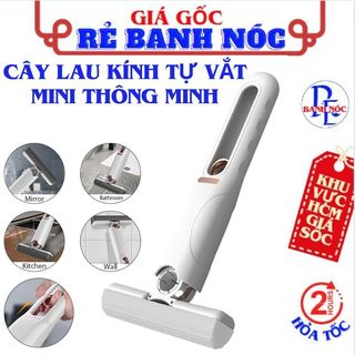 Cây lau kính tự vắt mini thông minh gấp gọn - chổi lau, cây lau nhà thông minh tự vắt mút bọt biển siêu thấm hút nước
