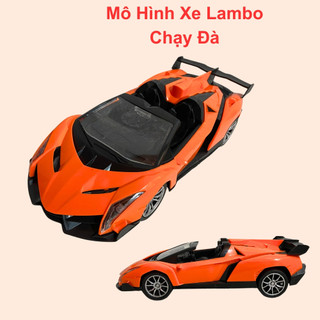 Mô hình siêu xe đua mô hình ô tô chạy đà kích thước lớn 27cm màu cam tươi tắn thiết kế hiện đại