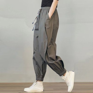 (mã.03) Quần kaki nam nữ, dáng thể thao, ống rộng bo chun gấu, kiểu dáng basic, có 3 màu. Đen-Nâu-Ghi xám size.40-68kg