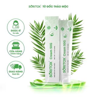  Kem bôi Nấm ngứa Hắc lào Lang ben Á sừng Vảy nến Viêm da cơ địa Chàm da Hăm da từ thảo mộc - SORITOX CREAM 50GR 