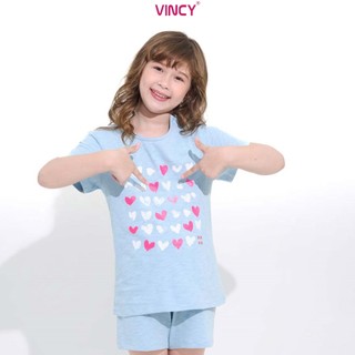 Bộ đồ short thun bé gái vincy kst011s21