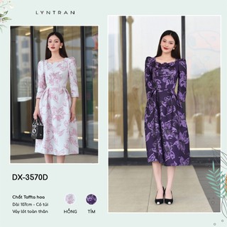 Đầm dự tiệc nữ cổ vuông cách điệu LYNTRAN DX-3570D