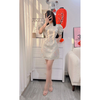 ĐẦM GẤM ÁNH KIM TAY PHỒNG