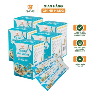 Combo 5 hộp sữa hạt dinh dưỡng Quê Việt (không đậu nành) - Hộp 500G (20 túi x 25G)