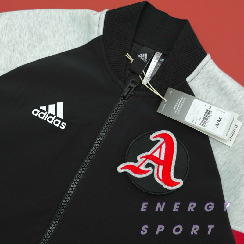 Áo Khoác Bomber Thể Thao Unisex Adidas VRCT Jacket Xám/Đỏ - FL3593