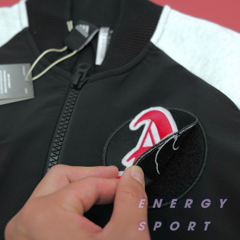 Áo Khoác Bomber Thể Thao Unisex Adidas VRCT Jacket Xám/Đỏ - FL3593