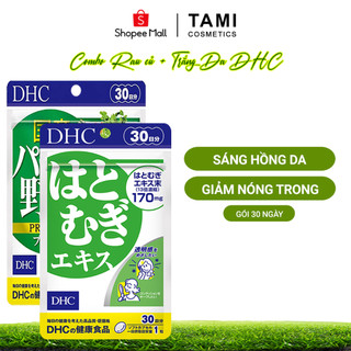Combo viên uống rau củ và viên uống trắng da dhc adlay extract nhật bản sáng hồng da gói 30 ngày tm-dhc-cb4