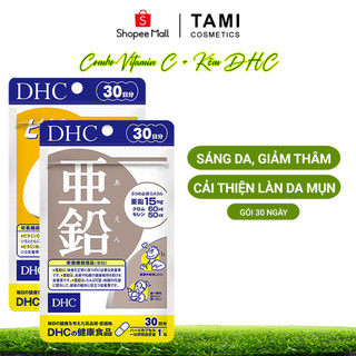 Combo NGỪA MỤN - GIẢM THÂM DHC Nhật Bản (VitaminC + Kẽm) gói 30 ngày TM-DHC-CB2