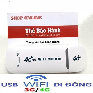 Bộ phát wifi từ sim 4g usb dcom 3g 4g dongle phát wifi từ sim 3g/4g dùng được đa mạng bảo hành 3 tháng