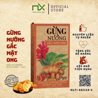 Nam xanh gừng nướng gấc mật ong ginger gac honey 80g