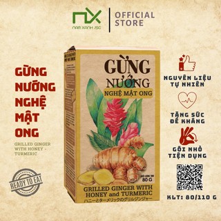 Nam xanh gừng nướng nghệ mật ong 80g