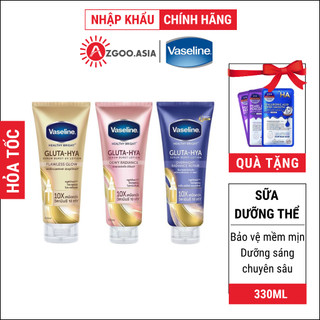  Dưỡng Thể Trắng Da Vaseline Healthy Bright Gluta Hya Serum Burst Lotion 300ml 4X/10X/50X/70X (AZGoo Phân Phối)