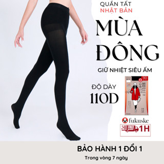  Quần tất nữ Nhật Bản Fukuske độ dày 110D giữ nhiệt giữ ấm cho đôi chân độ bó 12hPa bó form gọn chân dùng cho mùa Đông 