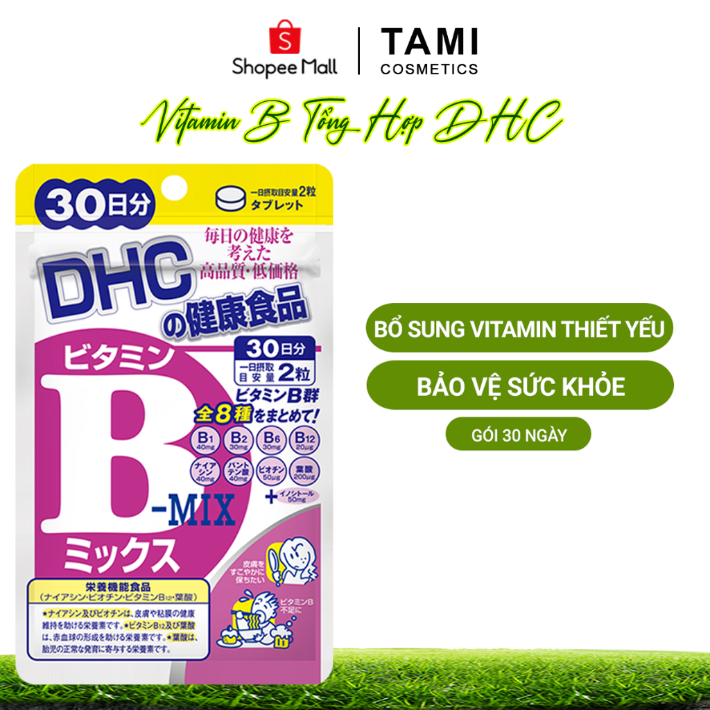 Viên uống Vitamin B tổng hợp DHC Nhật Bản bổ sung 8 loại vitamin B gói 30 ngày