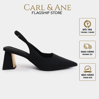 Carl & Ane - Giày cao gót nữ gót vuông phong cách sang trọng thanh lịch màu đen - CL043