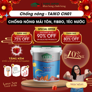 Thùng 1l sơn chống nóng taiko cn-01/chống nóng mái tôn,kim loại, tấm lợp fibro, téc nước,tường,bê tông