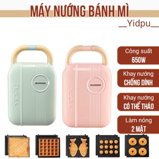 Máy nướng bánh mì sandwich và làm bánh Yidpu Máy làm bánh waffle bánh cá cho bé rán trứng tiện dụng cho bữa sáng